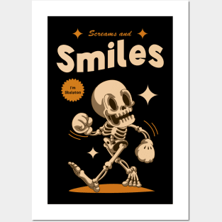 Funny Skeleton Halloween Posters and Art